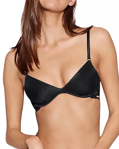 Fleur Du Mal Charlotte Lace Spacer Pluge Bra In Black