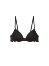 Fleur Du Mal Charlotte Lace Wireless Push Up Bra In Black