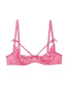 Fleur Du Mal Charlotte Peekaboo Bra In Pink Cadillac