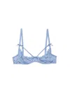 Fleur Du Mal Women's Charlotte Peekaboo Lace Bra In Ciel