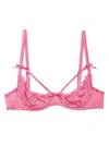 Fleur Du Mal Charlotte Peekaboo Bra In Pink