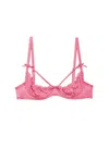 Fleur Du Mal Charlotte Peekaboo Bra In Pink Cadillac