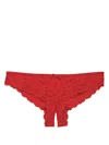 Fleur Du Mal Charlotte Crotchless Panty In Rouge