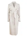 Fleur Du Mal Cotton Trench Coat In Nude