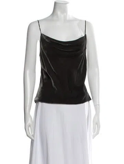 Pre-owned Fleur Du Mal Cowl Neck Sleeveless Top In Black