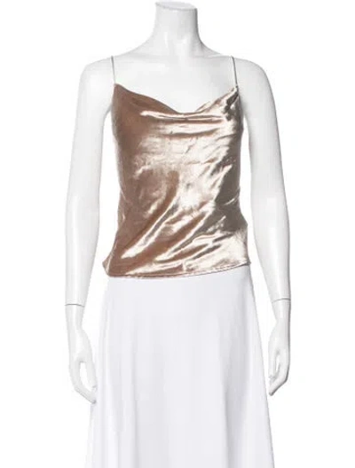 Pre-owned Fleur Du Mal Cowl Neck Sleeveless Top In Multicolor