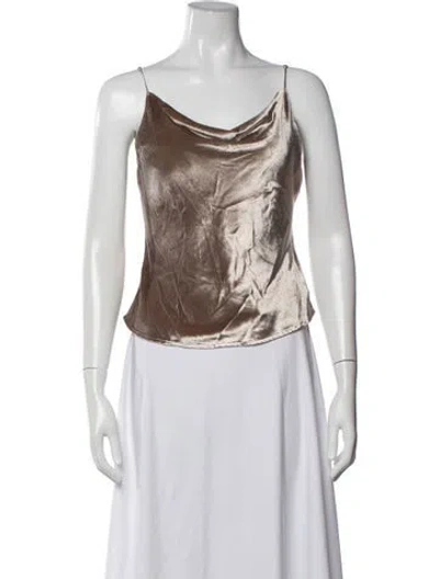 Pre-owned Fleur Du Mal Cowl Neck Sleeveless Top In Neutrals