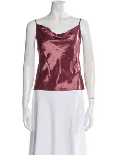 Pre-owned Fleur Du Mal Cowl Neck Sleeveless Top In Pink