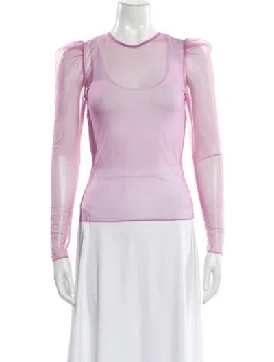 Pre-owned Fleur Du Mal Crew Neck Long Sleeve Top In Purple