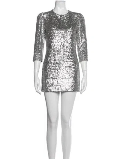 Pre-owned Fleur Du Mal Crew Neck Mini Dress