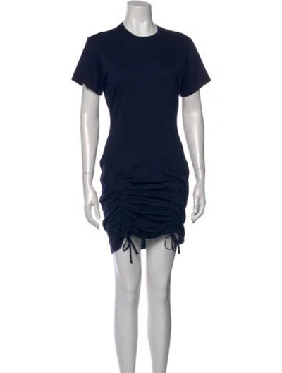 Pre-owned Fleur Du Mal Crew Neck Mini Dress In Black