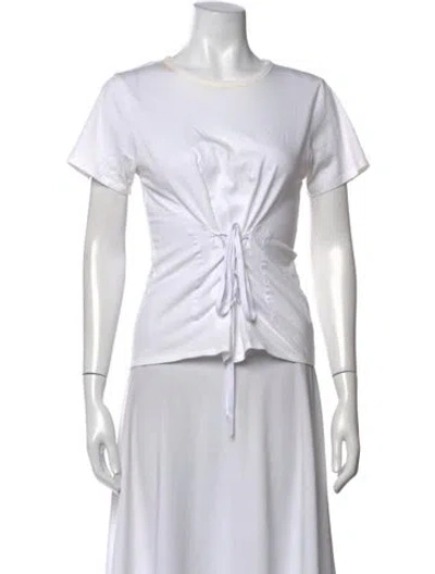Pre-owned Fleur Du Mal Crew Neck Short Sleeve T-shirt In White