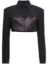 Fleur Du Mal Cropped Blazer In Black
