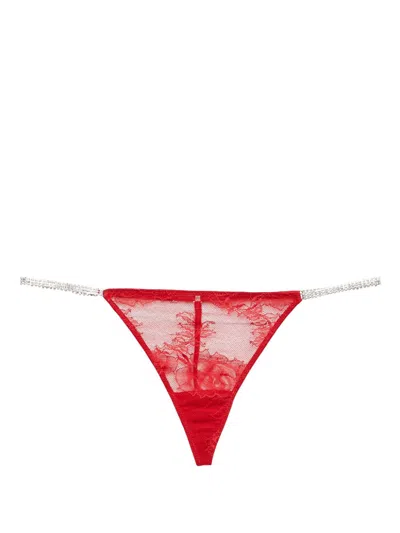 FLEUR DU MAL CRYSTAL BOUQUET LACE V-STRING
