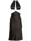 Fleur Du Mal Crystal Cut-out Dress In Black