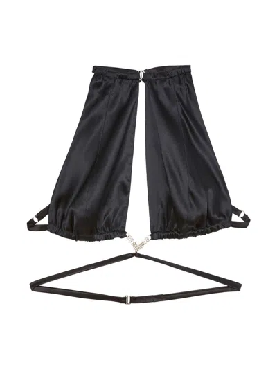 Fleur Du Mal Oberteil Crystal Trimmed In Black