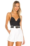 Fleur Du Mal Cupped Nonwire Bodysuit In Black