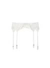 Fleur Du Mal Daphne Lace Garter Belt In Ivory