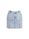 Fleur Du Mal Denim Garter Skirt