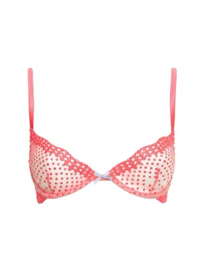 Fleur Du Mal Dotty Demi Bra In Pink