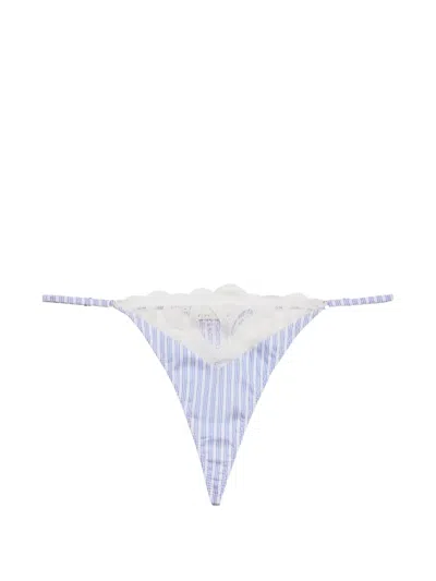 Fleur Du Mal East Hampton V-string Briefs In Blue