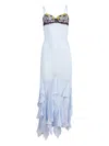 Fleur Du Mal Eden Dress In Blue