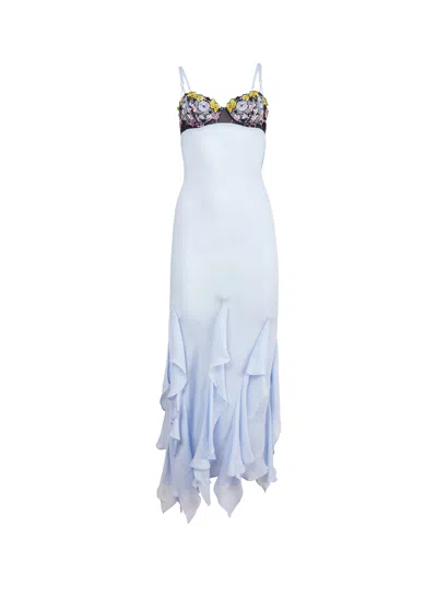 Fleur Du Mal Eden Gown In Gray