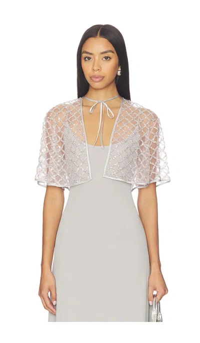 Fleur Du Mal Embellished Cape In Silver