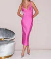 Fleur Du Mal Embellished Dress With Cutout In Pink In Pink