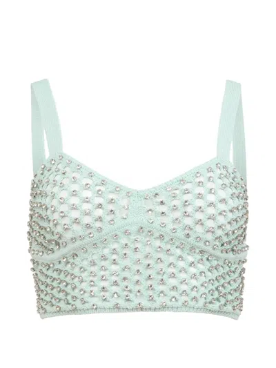 Fleur Du Mal Embellished Top In Blue