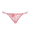 Fleur Du Mal Embroidered Harper G-string Briefs In Multi