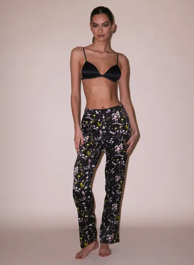 Fleur Du Mal Ethereal Mushroom Pj Pant In Ethereal Mushroom Print