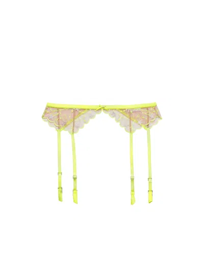 Fleur Du Mal Étoile Embroidery Garter Belt In Yellow