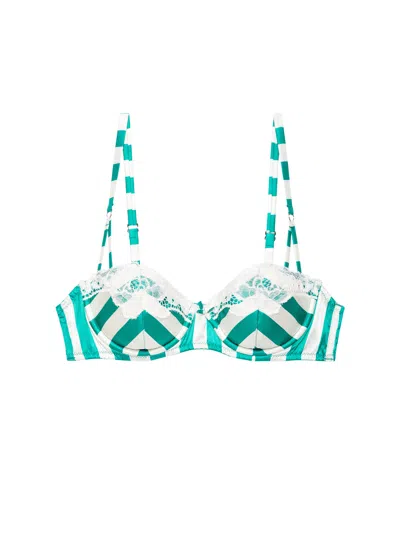 Fleur Du Mal Eve Balconette Bra In Multi