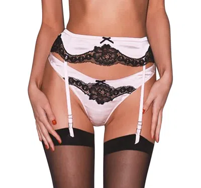 Fleur Du Mal Eve Garter Belt In White