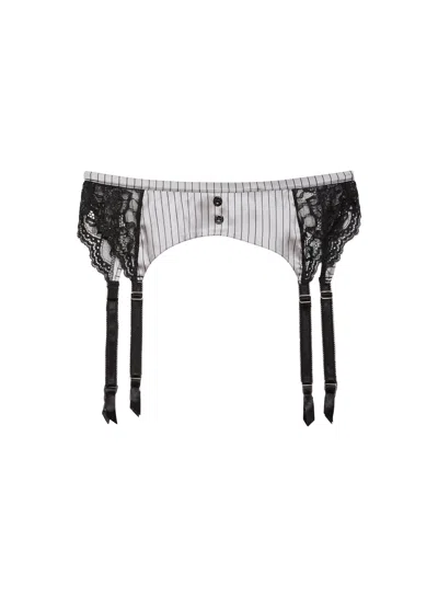 Fleur Du Mal Executive Garter Belt In White