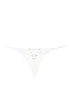 Fleur Du Mal Floral-lace Semi-sheer Thong In White