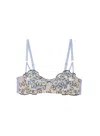 Fleur Du Mal Farfalle Embroidered Bra In Ice Queen