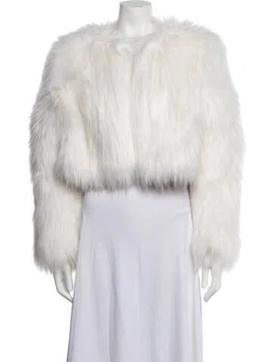 Pre-owned Fleur Du Mal Faux Fur Jacket In White