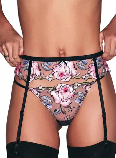 Fleur Du Mal Fidelia Thong In Watercolor In Blue
