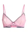 Fleur Du Mal Fishnet Sabrina Demi Bra In Pink