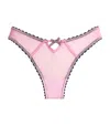 Fleur Du Mal Fishnet Sabrina Thong In Pink