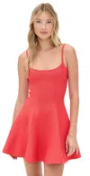 Fleur Du Mal Flared Corset Dress Coral Crush