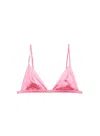 Fleur Du Mal Fleur Du Luxe Triangle Bra In Pink Cadillac