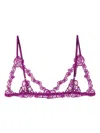 Fleur Du Mal Cut-out Guipure-lace Bralette In 紫色