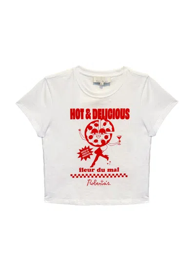 Fleur Du Mal Fleur X Roberta's Baby Tee In White