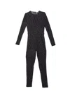 Fleur Du Mal Flocked Leopard Catsuit In Black