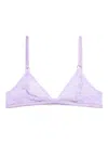 Fleur Du Mal Le Stretch Lace Demi Bra In Purple