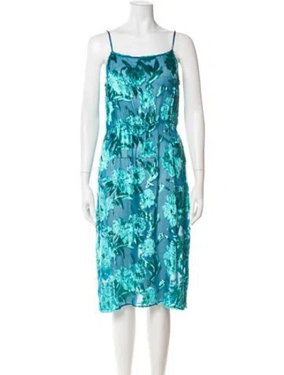Pre-owned Fleur Du Mal Floral Print Midi Length Dress