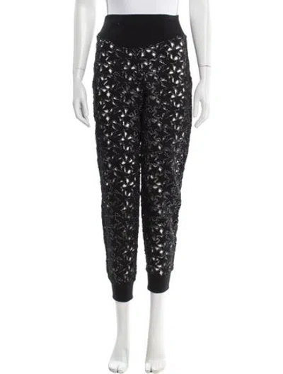 Pre-owned Fleur Du Mal Floral Print Skinny Leg Pants In Gray